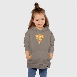 Толстовка детская хлопковая Pizza face, цвет: утренний латте — фото 2
