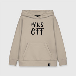 Детская толстовка-худи Лапы прочь - предупреждение