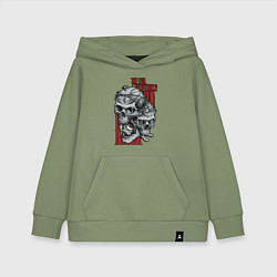 Детская толстовка-худи The evil within 2 skulls