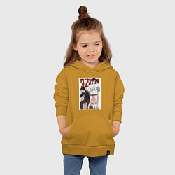 Толстовка детская хлопковая Такакура Момо Аясэ, цвет: горчичный — фото 2