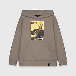 Детская толстовка-худи Пародия на плакаты СССР Гомер Симпсон