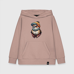 Детская толстовка-худи Модный воробей