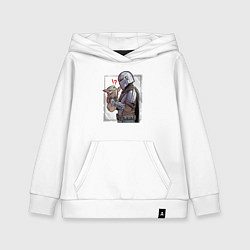 Детская толстовка-худи Беби Йода и Мандалорец