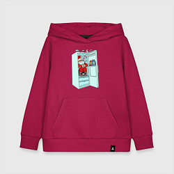 Детская толстовка-худи Санта в холодильнике
