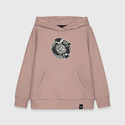 Детская толстовка-худи Рок н ролл пластинка