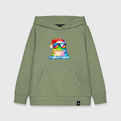 Детская толстовка-худи С новым годом от лягушки
