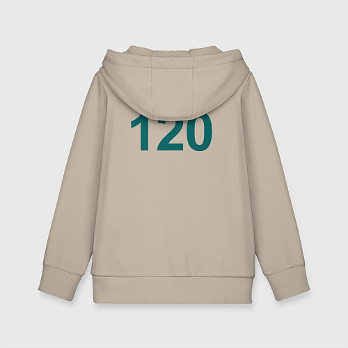 Детская толстовка-худи 120 - Игра в кальмара / Миндальный – фото 2