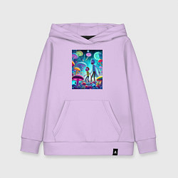 Детская толстовка-худи Морти и Рик к сказочном грибном месте