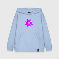 Детская толстовка-худи Фиолетово-белая киберпанк звезда