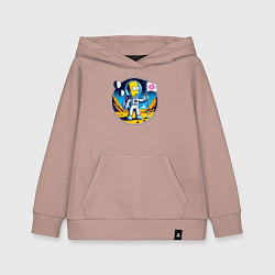 Детская толстовка-худи Космонавт Барт Симпсон на другой планете