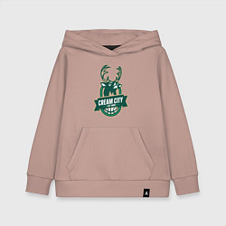 Детская толстовка-худи Milwaukee Bucks cream city