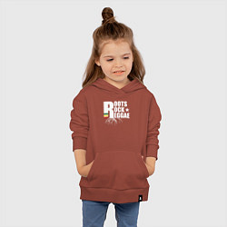 Толстовка детская хлопковая Roots reggae, цвет: кирпичный — фото 2