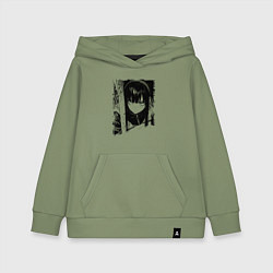 Детская толстовка-худи Девушка с блеклым взглядом