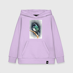 Детская толстовка-худи Птичка на ветке