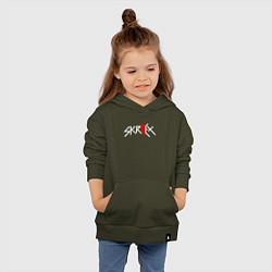 Толстовка детская хлопковая Skrillex - logo, цвет: хаки — фото 2