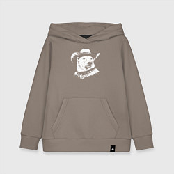 Детская толстовка-худи Белый медведь ковбой