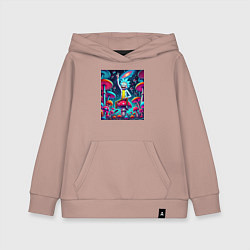 Детская толстовка-худи Рик Санчес показывает жест победы