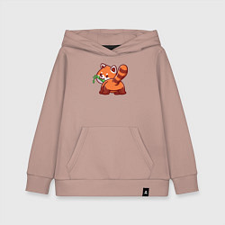 Детская толстовка-худи Игривая красная панда