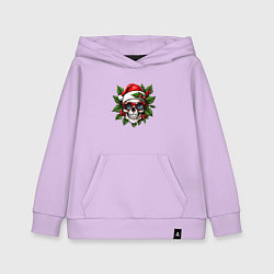 Детская толстовка-худи Рождественский венок с черепом