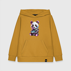 Детская толстовка-худи Funny panda - cyberpunk fantasy