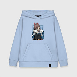 Детская толстовка-худи Человек-бензопила Пауэр и кошка