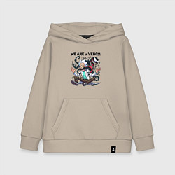 Детская толстовка-худи Веном вселился в Рика Санчеса - нейроарт