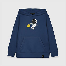 Детская толстовка-худи Космонавт футболист