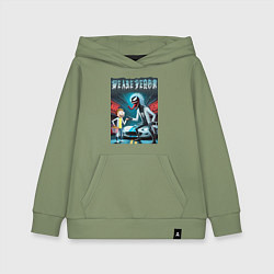 Детская толстовка-худи Веном-Рик и Морти рядом со спортивной тачкой