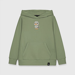 Детская толстовка-худи Серая уточка
