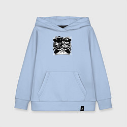 Толстовка детская хлопковая Лесные райдеры, цвет: мягкое небо