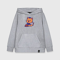 Детская толстовка-худи Котик почтальон