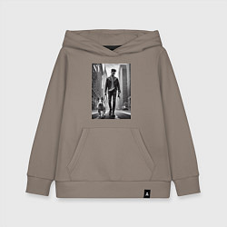 Детская толстовка-худи Чувак с бультерьером - Нью-Йорк