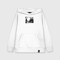 Детская толстовка-худи Велосипедные туры в горы