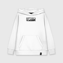 Детская толстовка-худи Внедорожник, велосипед и горы - оффроад