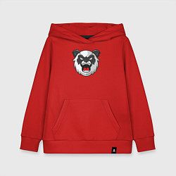 Толстовка детская хлопковая Angry panda, цвет: красный
