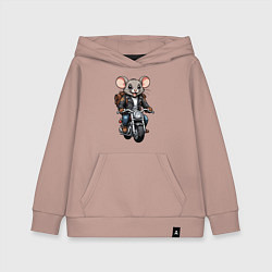 Толстовка детская хлопковая Biker mice, цвет: пыльно-розовый