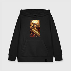 Толстовка детская хлопковая Император человечества - Вархаммер 40000, цвет: черный