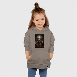 Толстовка детская хлопковая Хищник - рык, цвет: утренний латте — фото 2