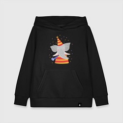 Детская толстовка-худи Праздничный слон