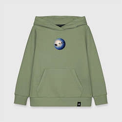 Детская толстовка-худи Санта на оленях - темный