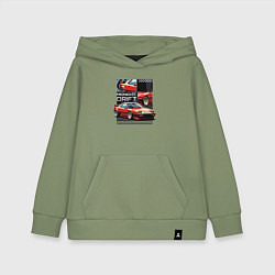 Детская толстовка-худи Спортивная машина по кусочкам и целиком