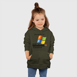 Толстовка детская хлопковая Предназначен для windows xp, цвет: хаки — фото 2