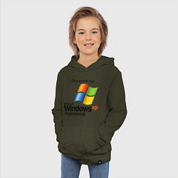 Толстовка детская хлопковая Предназначен для windows xp, цвет: хаки — фото 2