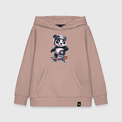 Детская толстовка-худи Cool panda on a skateboard - extreme