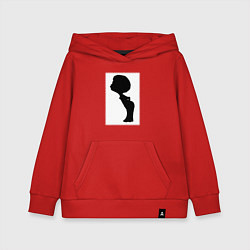 Детская толстовка-худи Силуэт поцелуй он - для пары