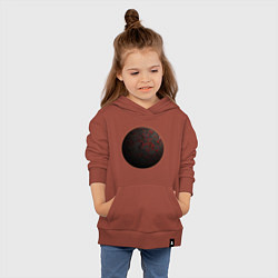 Толстовка детская хлопковая Планета арт, меркурий, цвет: кирпичный — фото 2