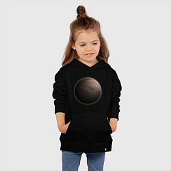 Толстовка детская хлопковая Планета арт, крупный рельеф, цвет: черный — фото 2
