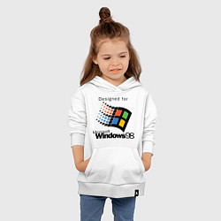 Толстовка детская хлопковая Предназначен для windows 98, цвет: белый — фото 2
