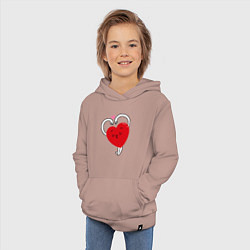 Толстовка детская хлопковая Love hands, цвет: пыльно-розовый — фото 2