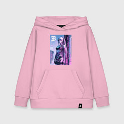 Детская толстовка-худи Киберпанк девчонка Барби - нейроарт фантазия